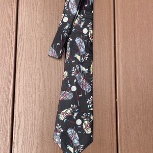 Studio 890 Novelty Black Golf Necktie